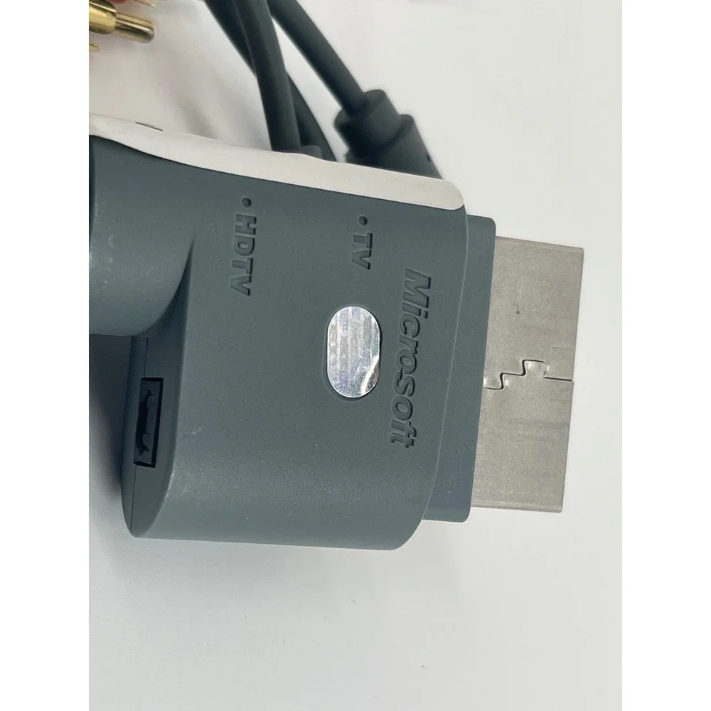 Microsoft Xbox 360 Component HD AV Cable Grey Excellent OEM TV HDTV Switch